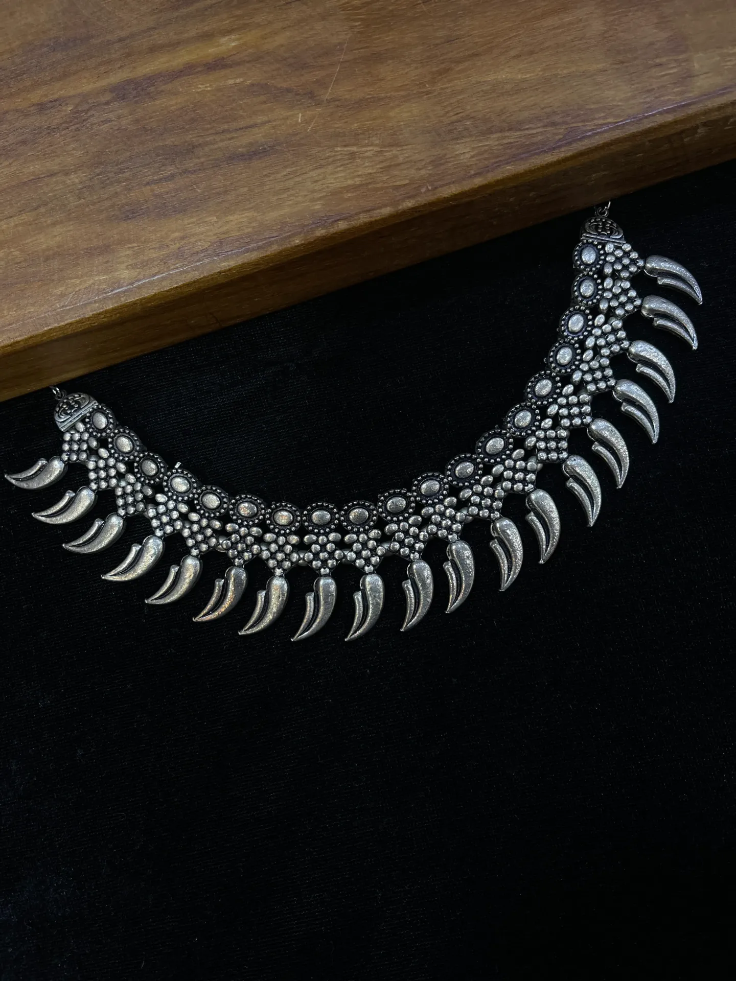 [Necklace71] Silver Oxidised Necklace -N71