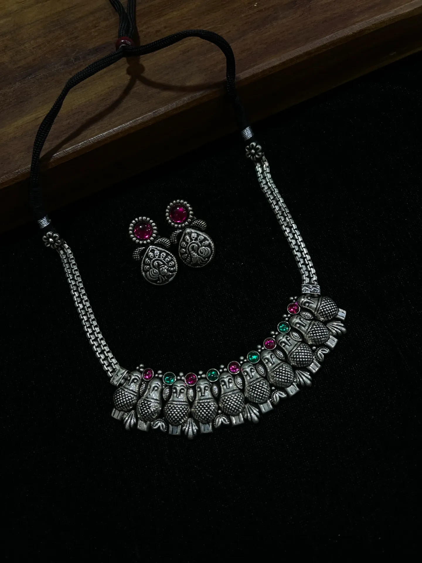[Necklace 79] Multi Stone Oxi Necklace -N79