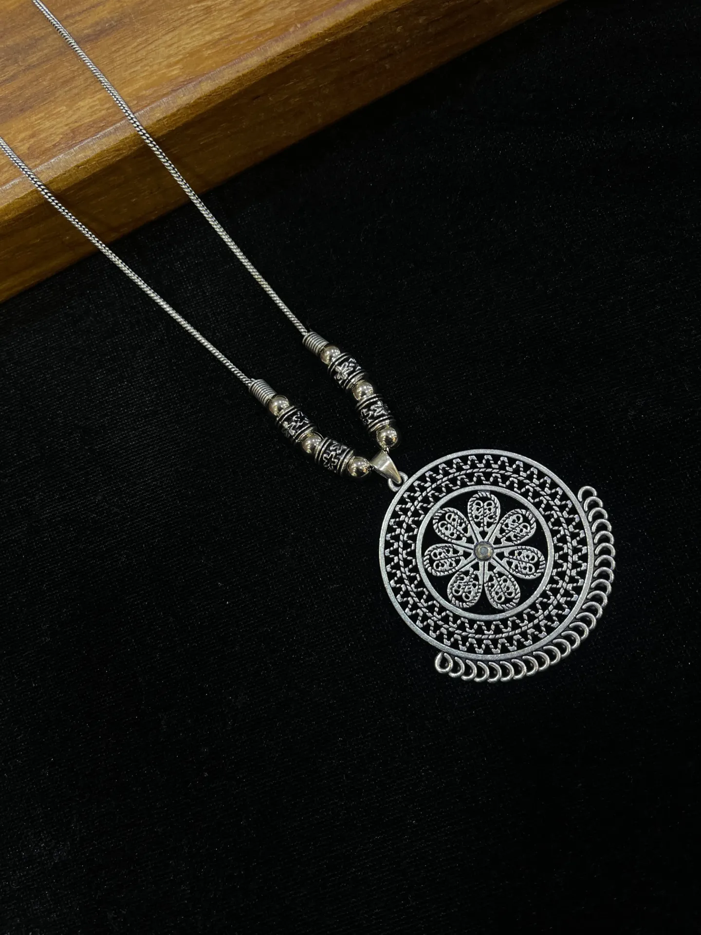 [Necklace85] Floral Design Oxi Chain-N85