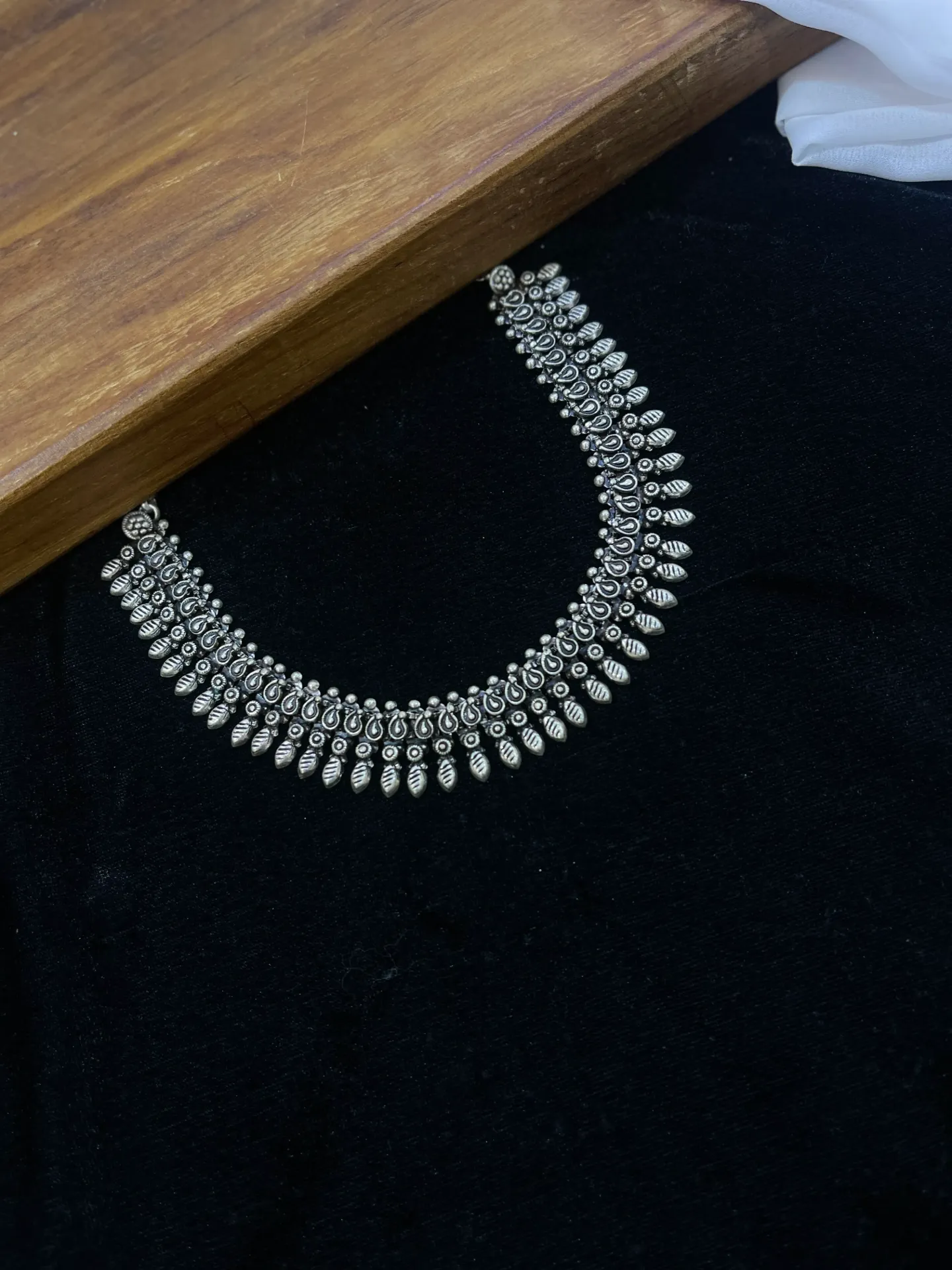 [Necklace90] Black Metal Oxi Necklace-N90