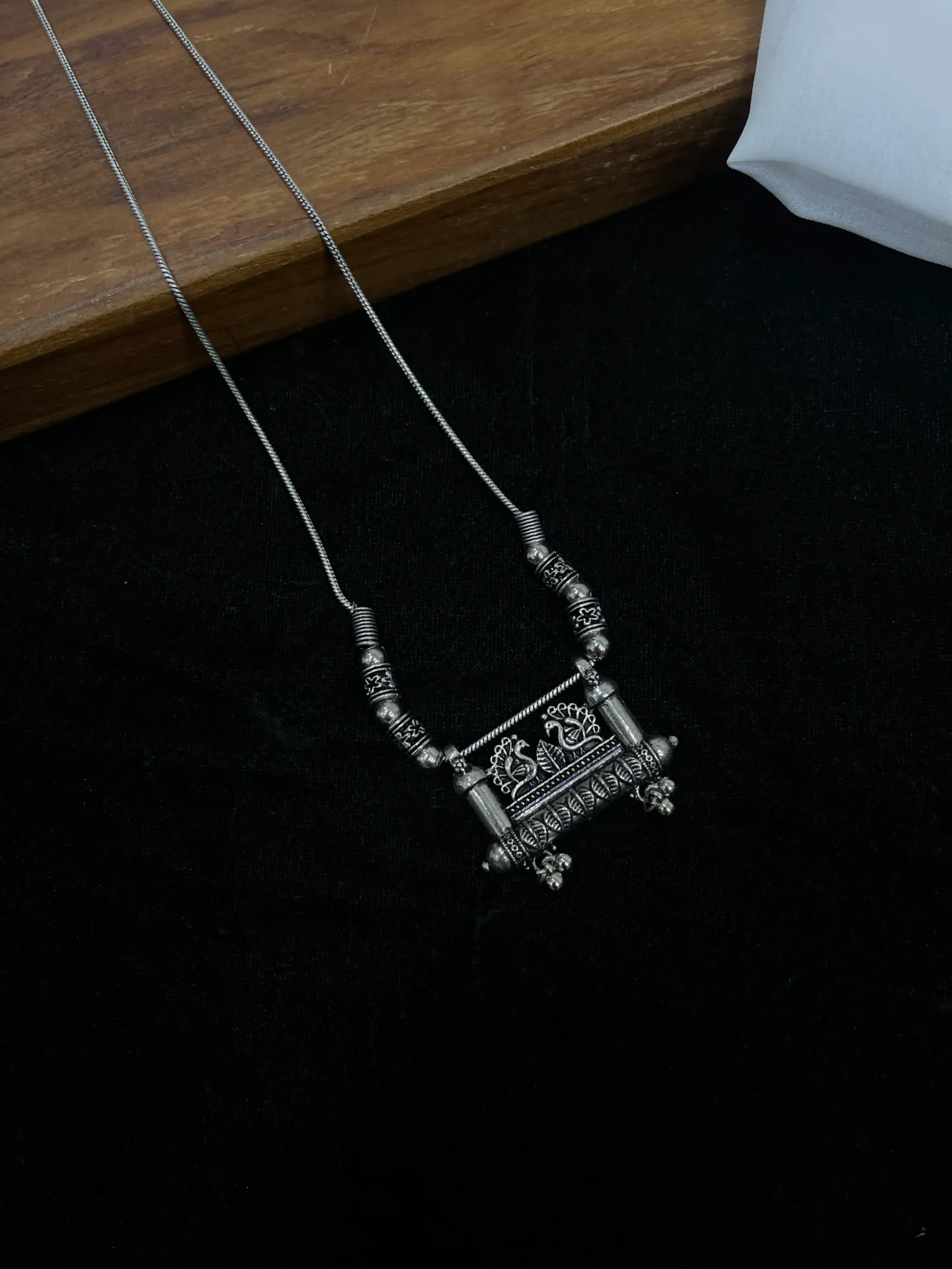 [Necklace116] Peacock Pendant With Long Chain-N116