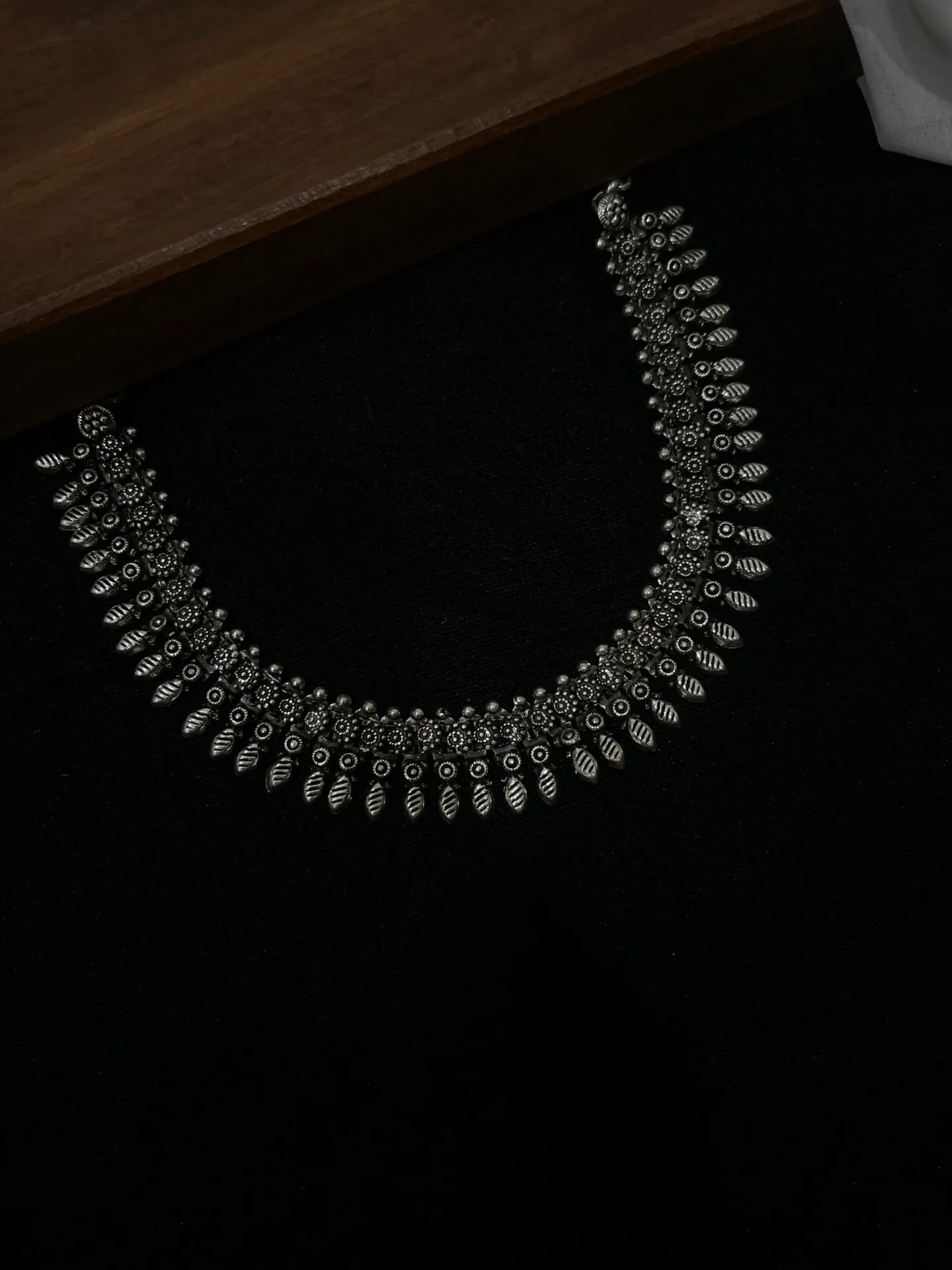 [Necklace130] Black Metal Oxi Necklace-N130