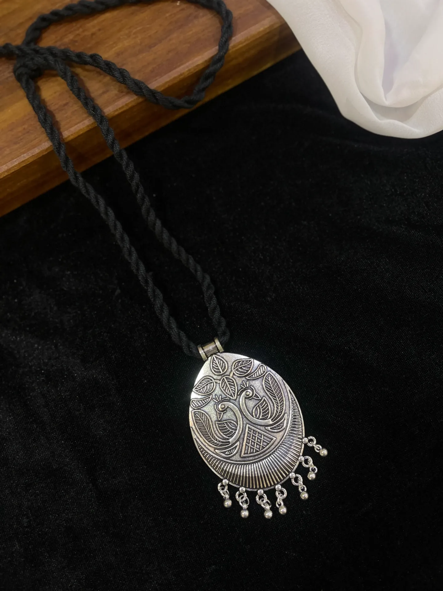 [Necklace144] Peacock Pendant Oxi Chain-N144