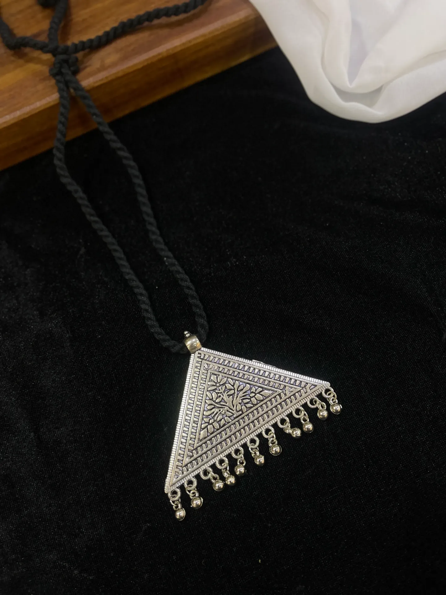 Silver Beads Oxi Necklace-N145