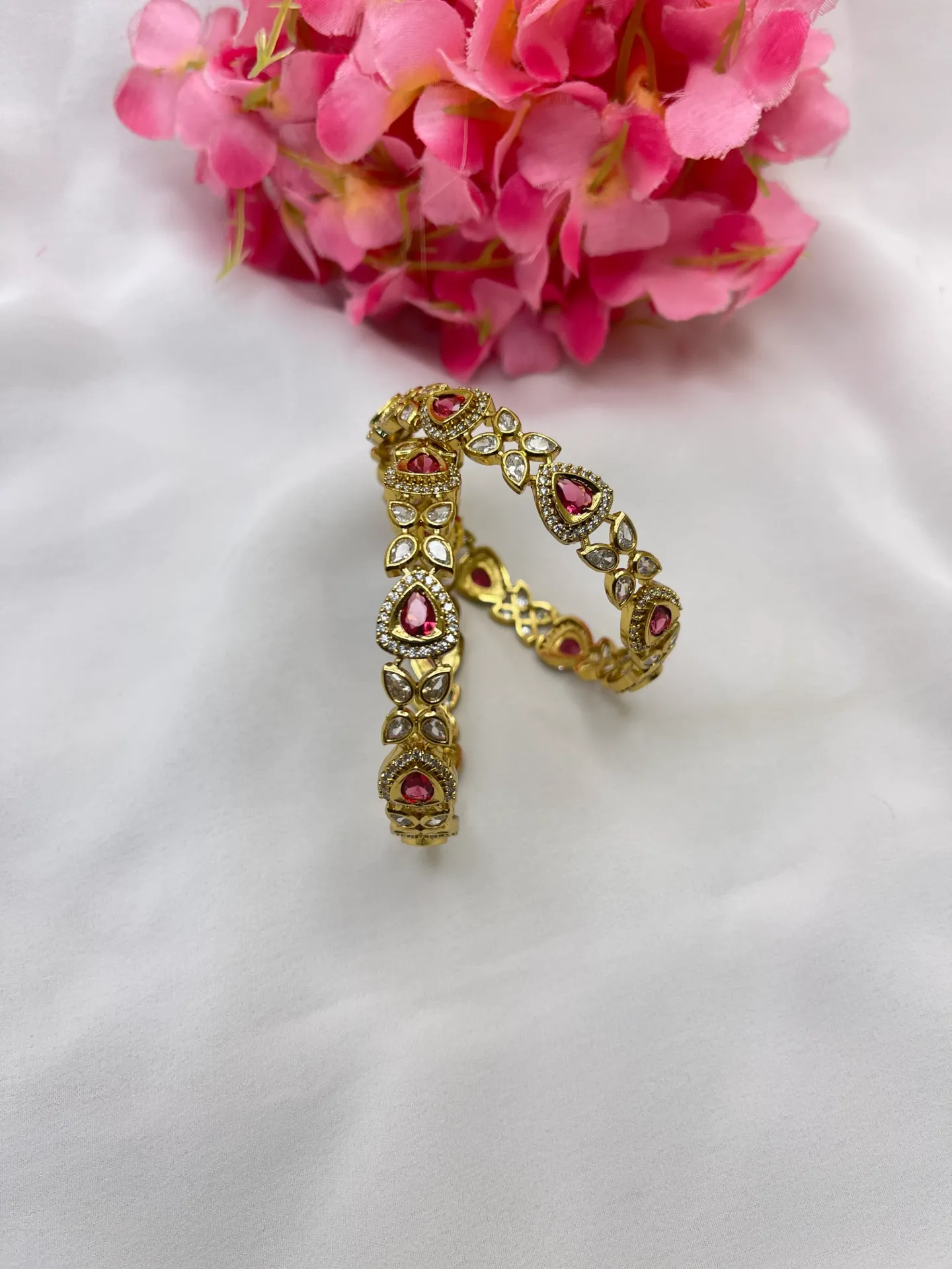 Pink And Ruby Stone Set -B09