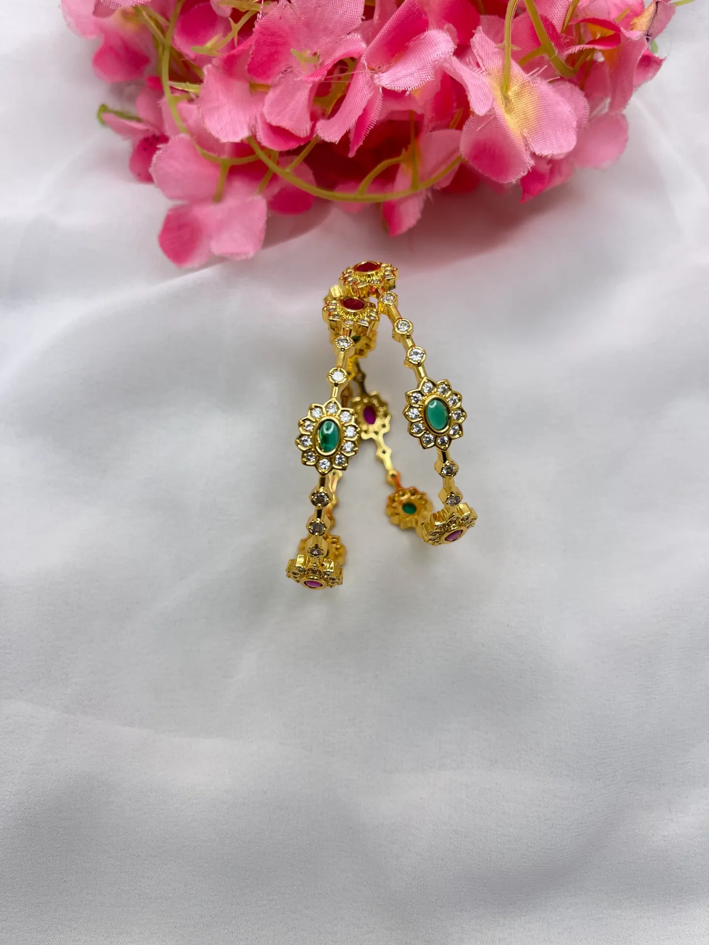 Flower Design Bangles -B48