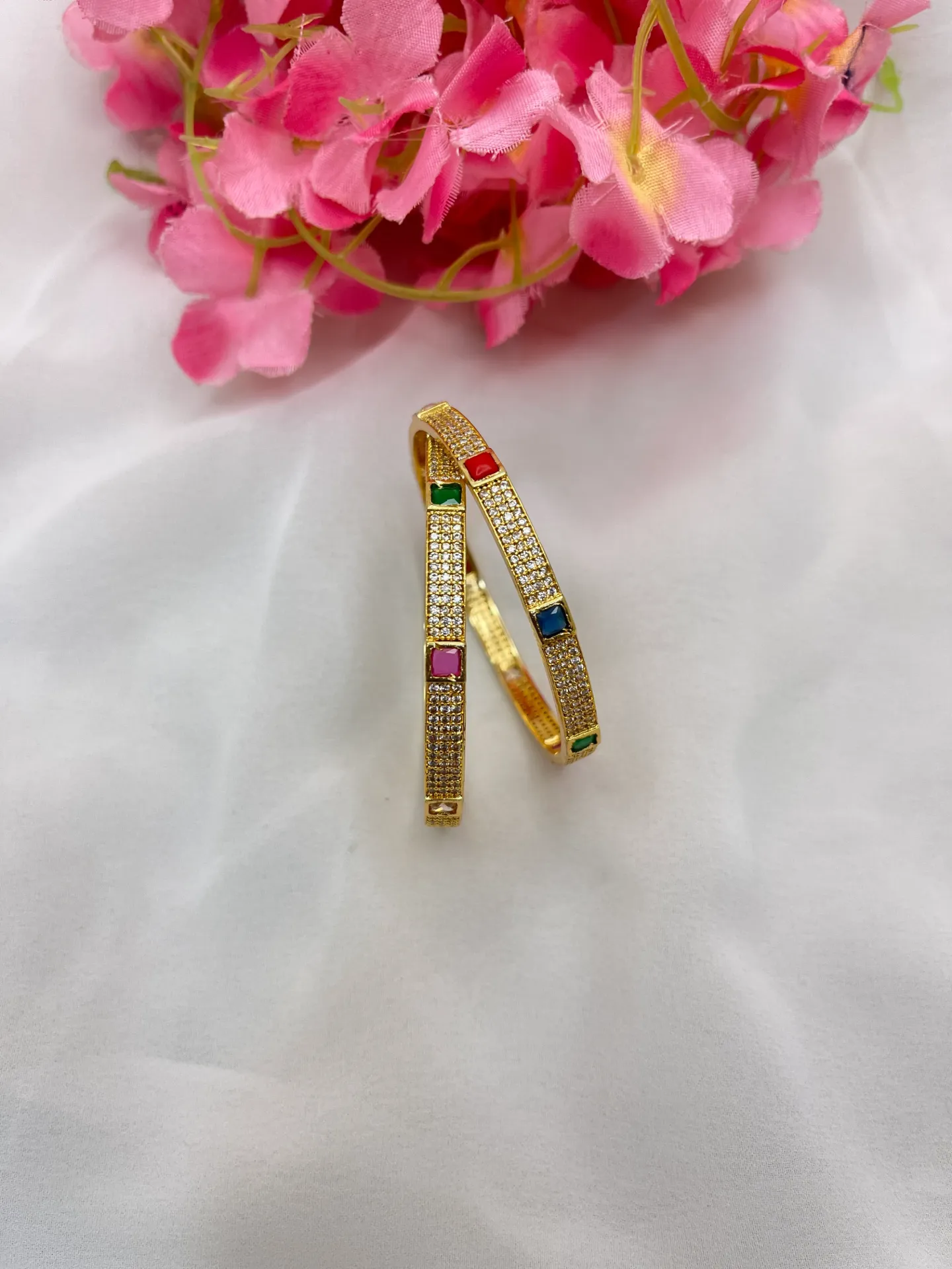 Mutli Colour Stone Bangles -B81