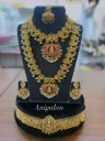 Anigalan Classic Temple Ruby Bridal Jewellery Set