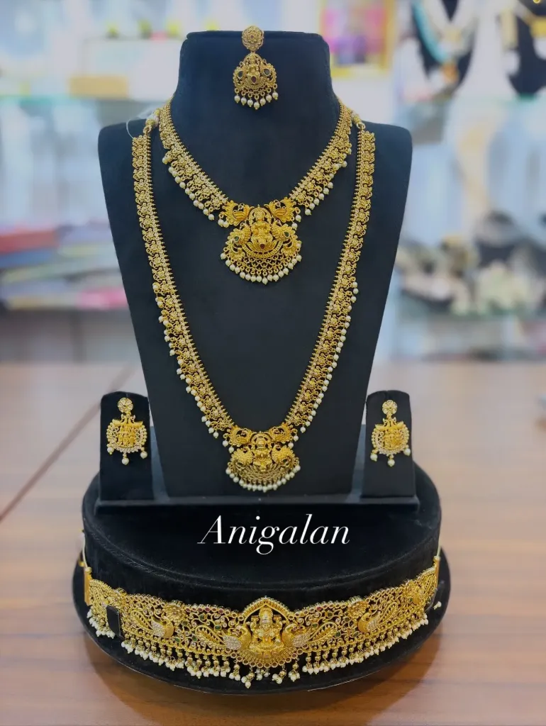 [BD Antique 15] Lakshmi Pearl Drop Antique Bridal Jewellery