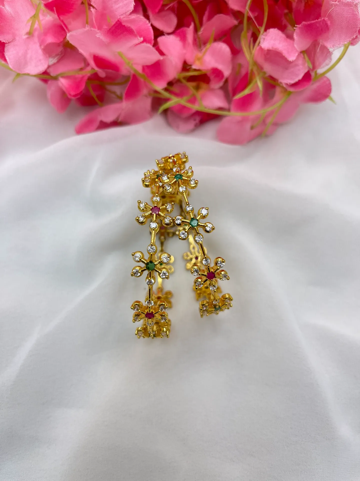 Flower Design Bangles -B119