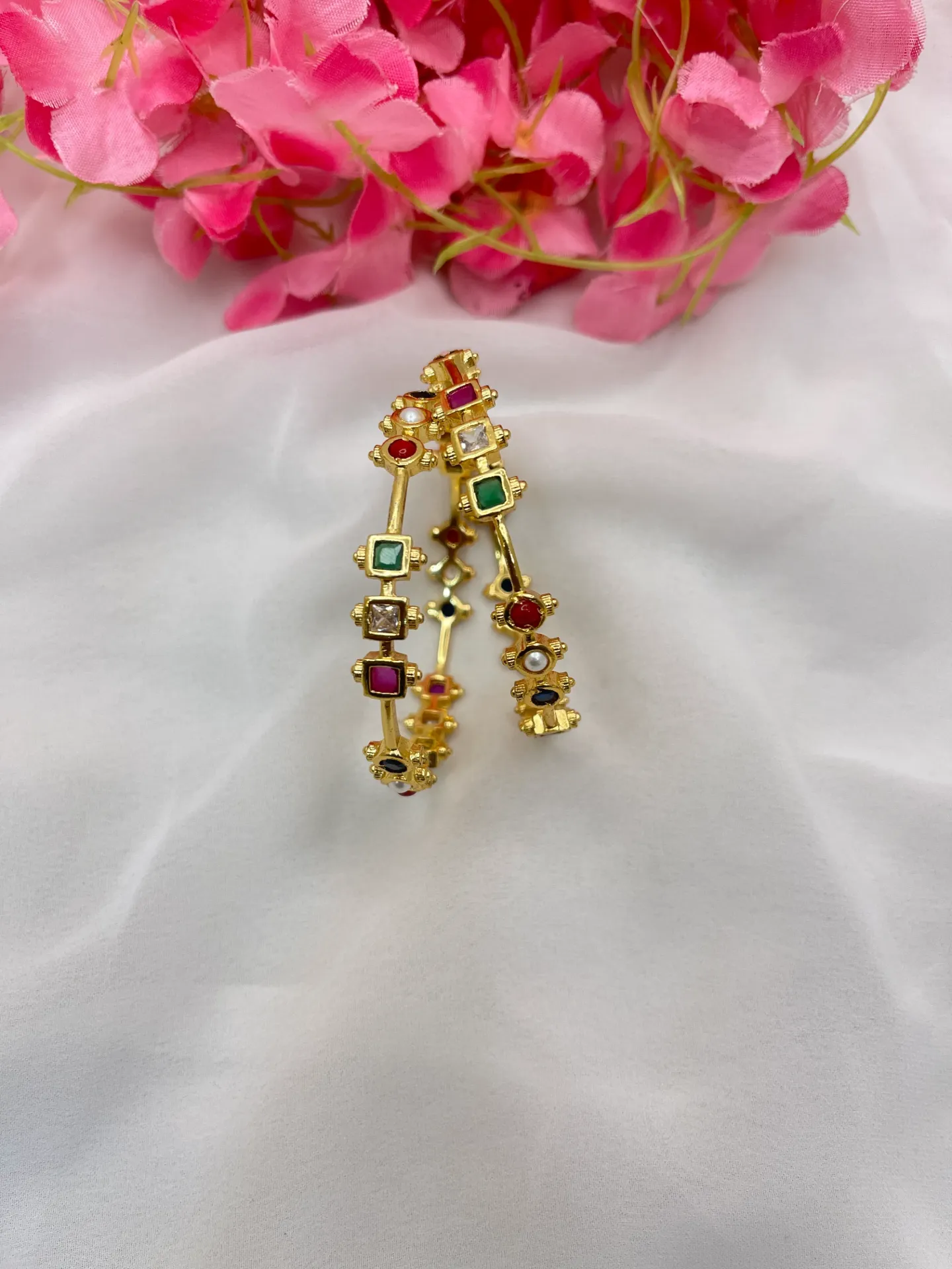 Multi Stone Bangles -B120