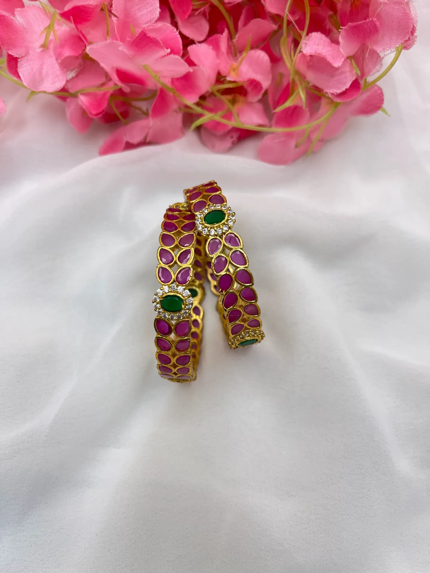 Floral Flower Design Bangles-B125