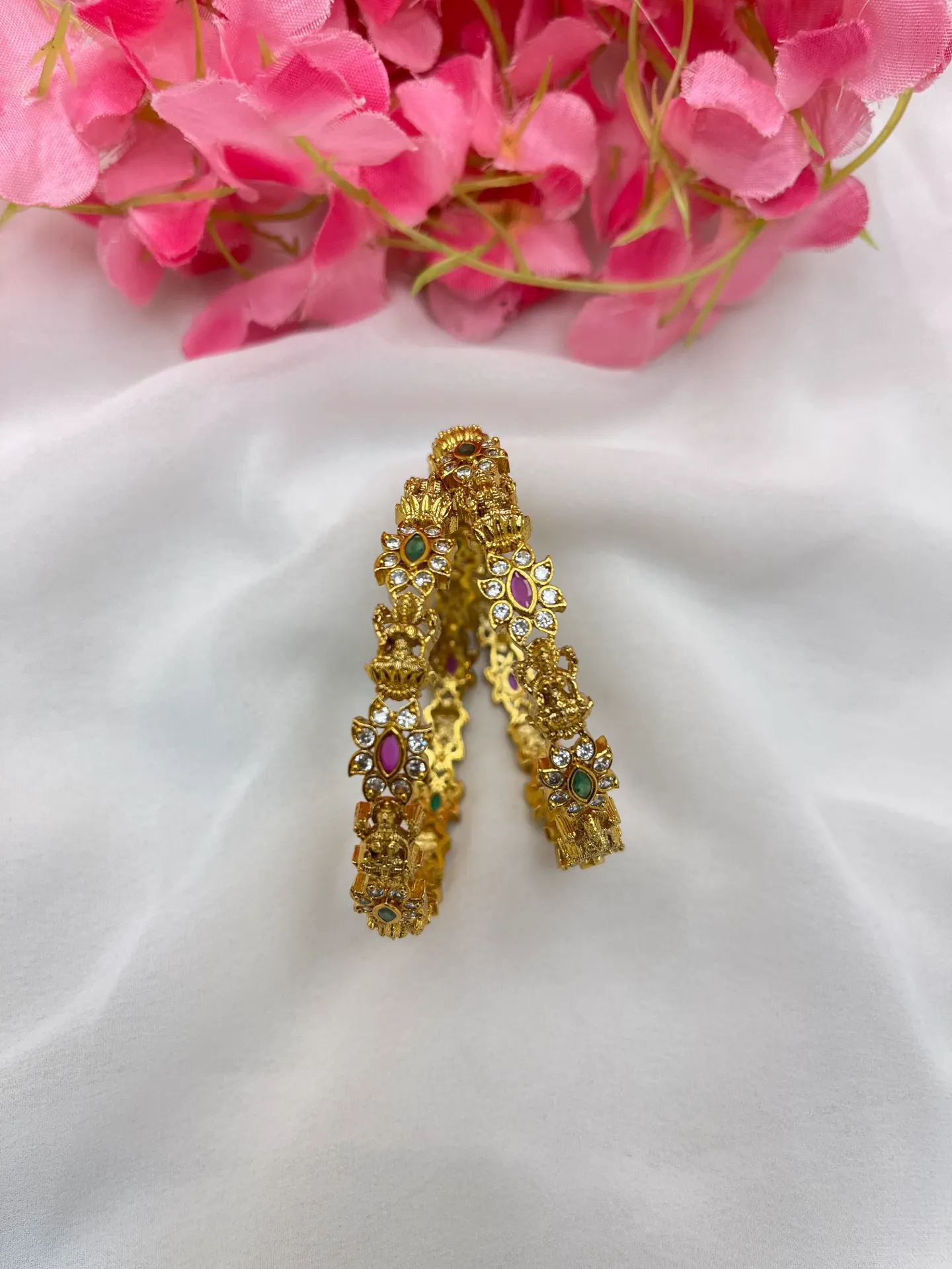 Flower Lakshmi Design Bangles-B128