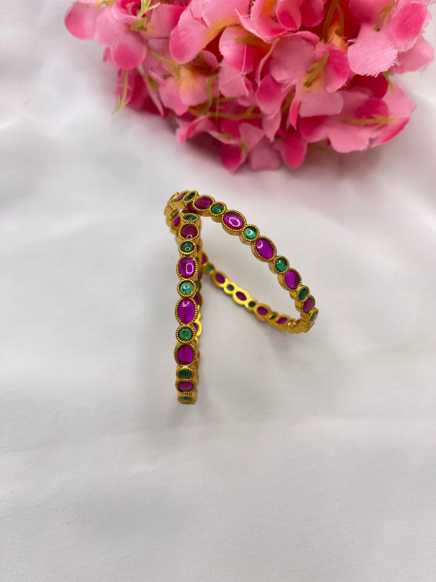 Multi Stone Bangles -B137