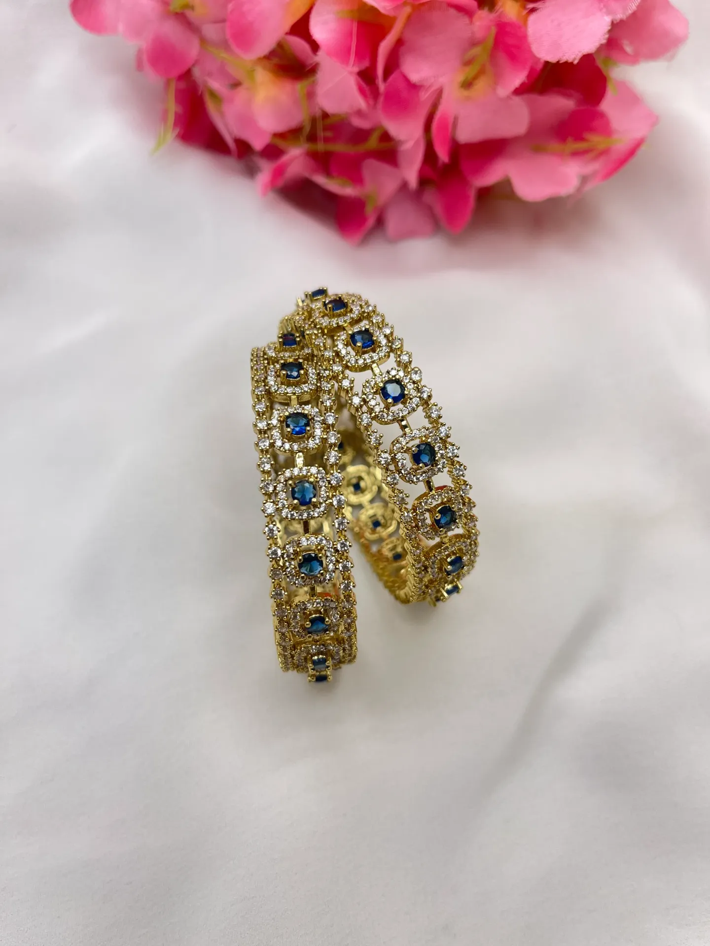 AD Blue Stone Bangles -B143
