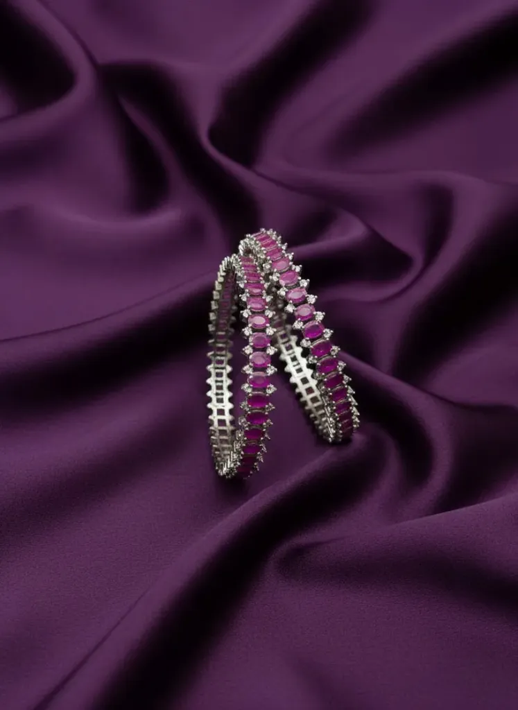 [B176 2.4] Pink Stone Bangles -B176 (2.4)
