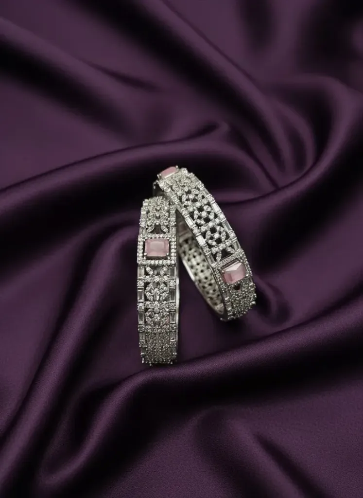 [B182 2.4] Single Stone Bangles-B182 (2.4)