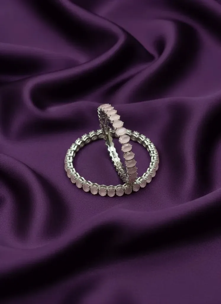 [B188 2.4] Pink Stone Design Bangles-B188 (2.4)