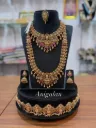 Antique Gold Plated Goddess Lakshmi Temple Jewellery Set