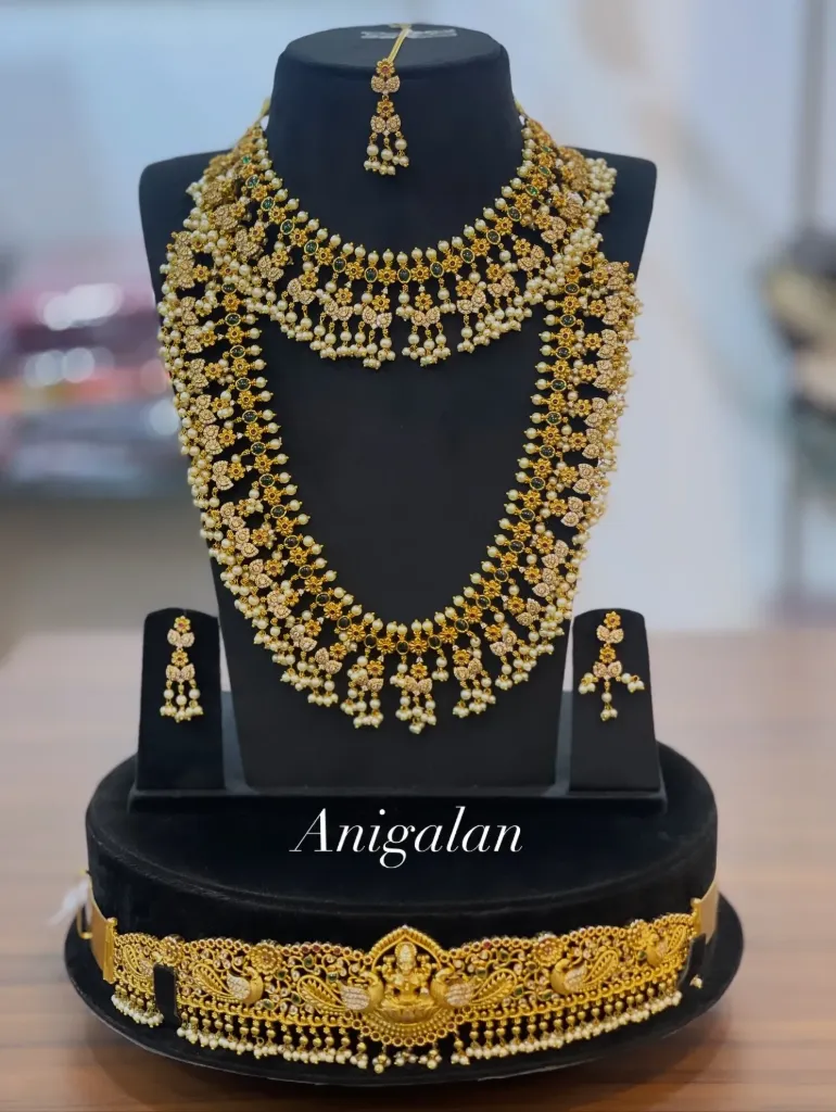 [BD Antique 43] Emerald Grand White Beads Jewels Collection