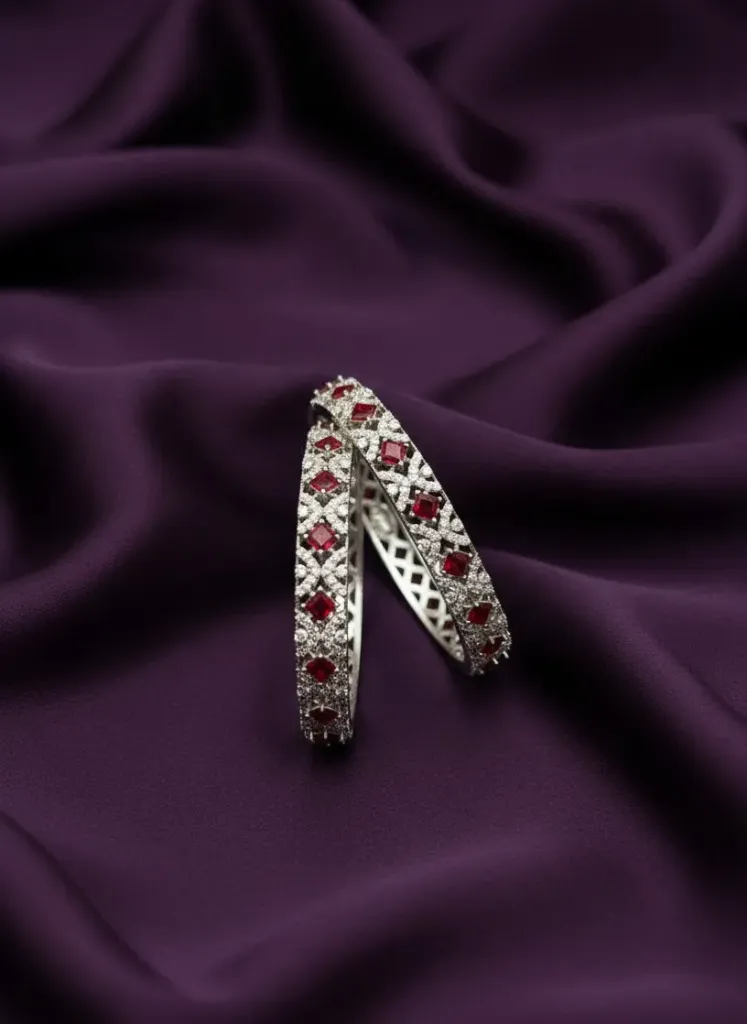 [B218 2.4] Red Stone Bangles -B218 (2.4)