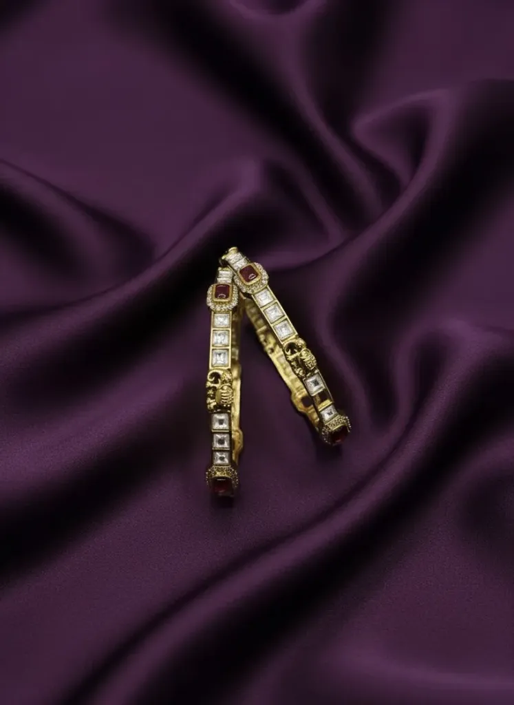 [B224 2.4] Radiant Square Stone Bangle-B224 (2.4)