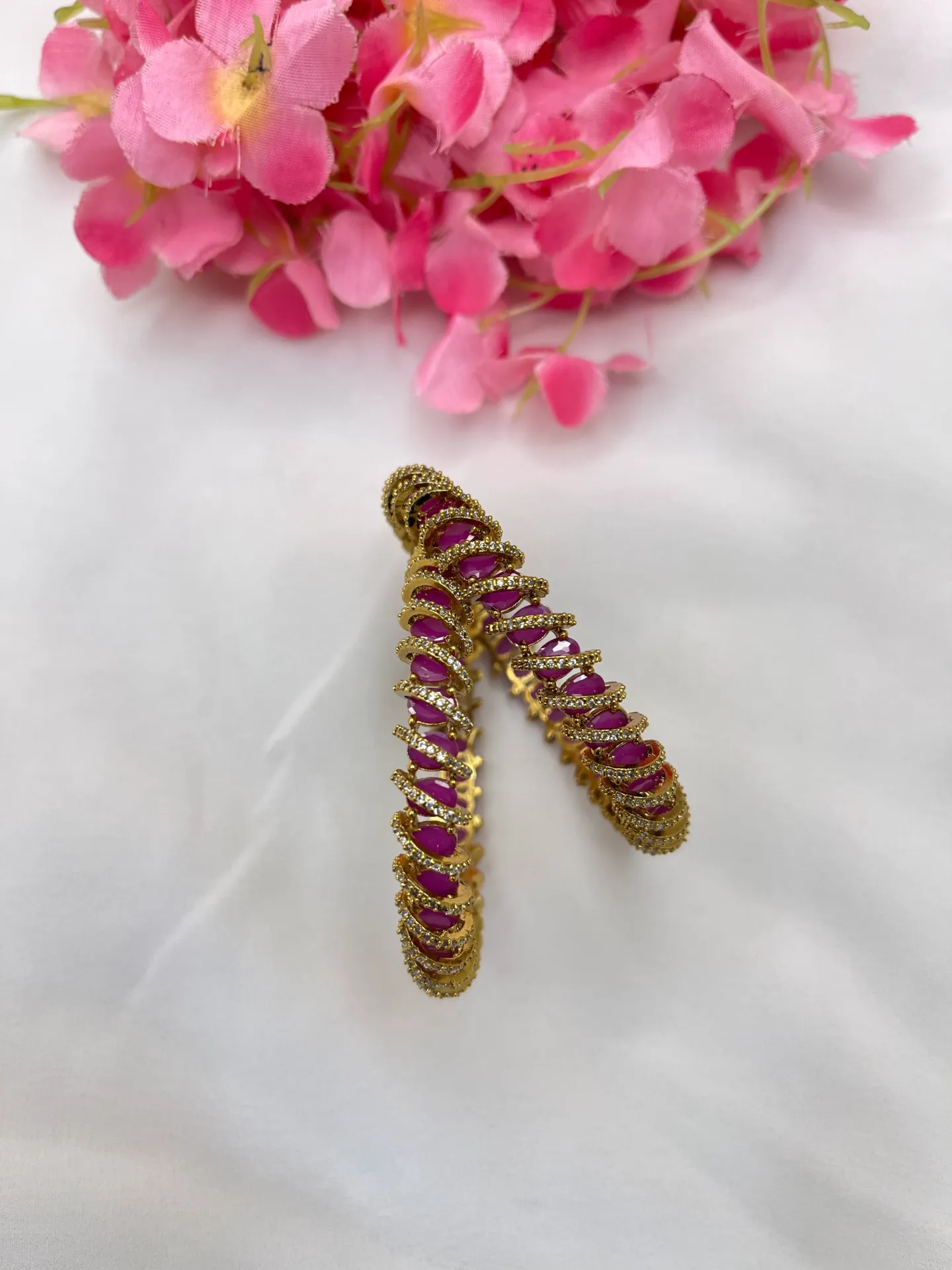 Pink Stone Bangle-B243