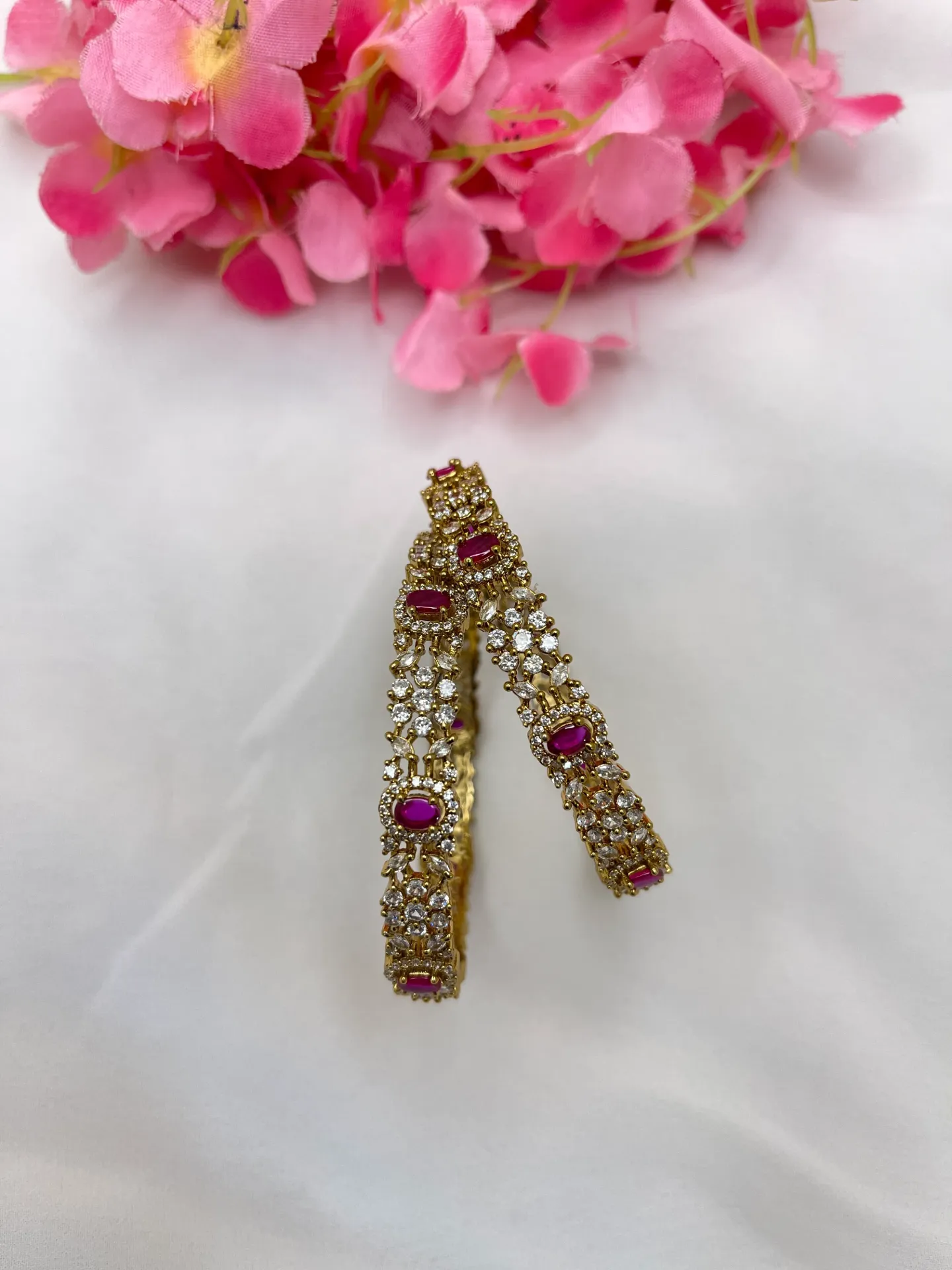 Ruby Royal Victorian Bangle-B244