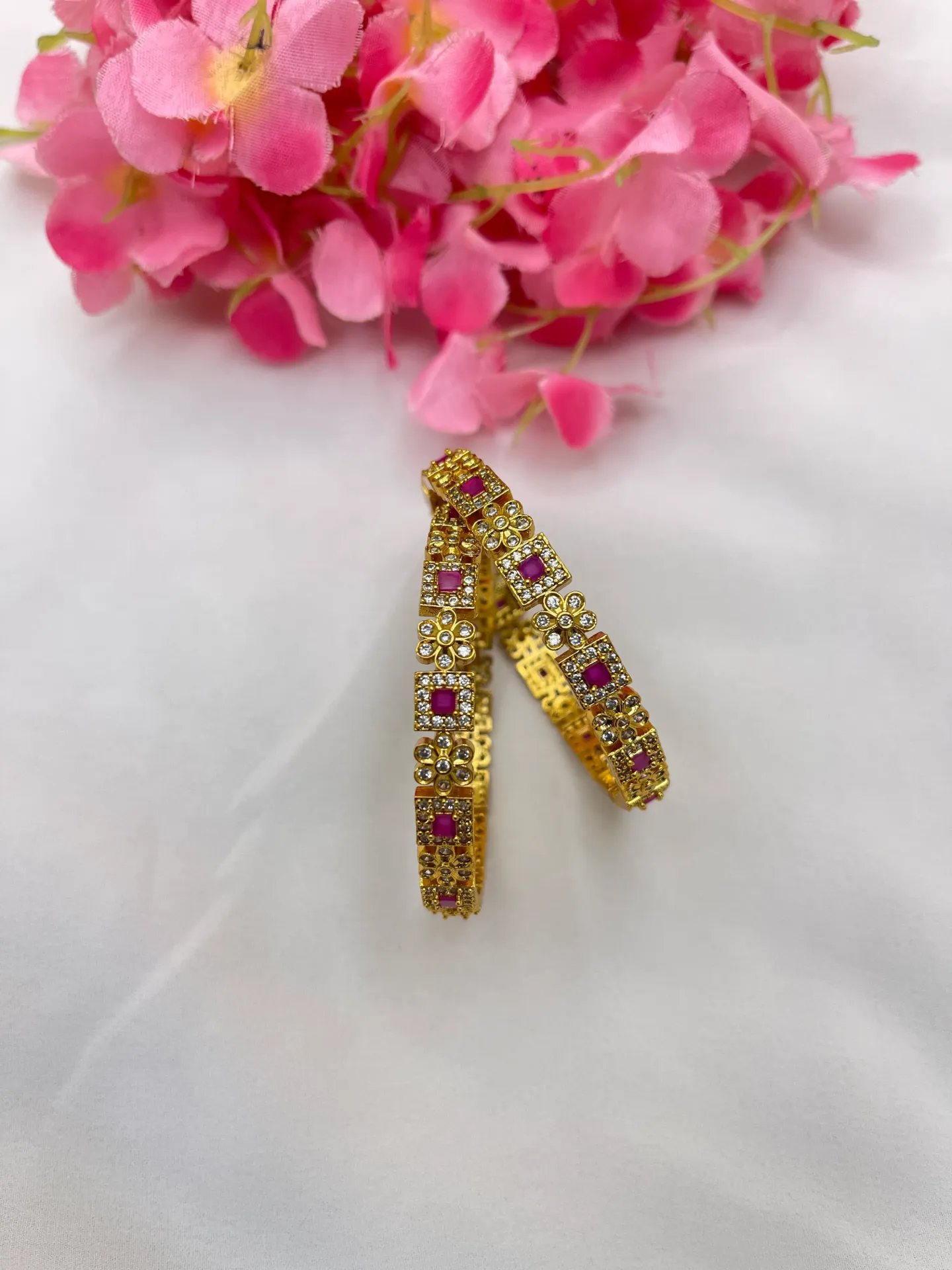 Imperial Ruby Stone Bangle-B246