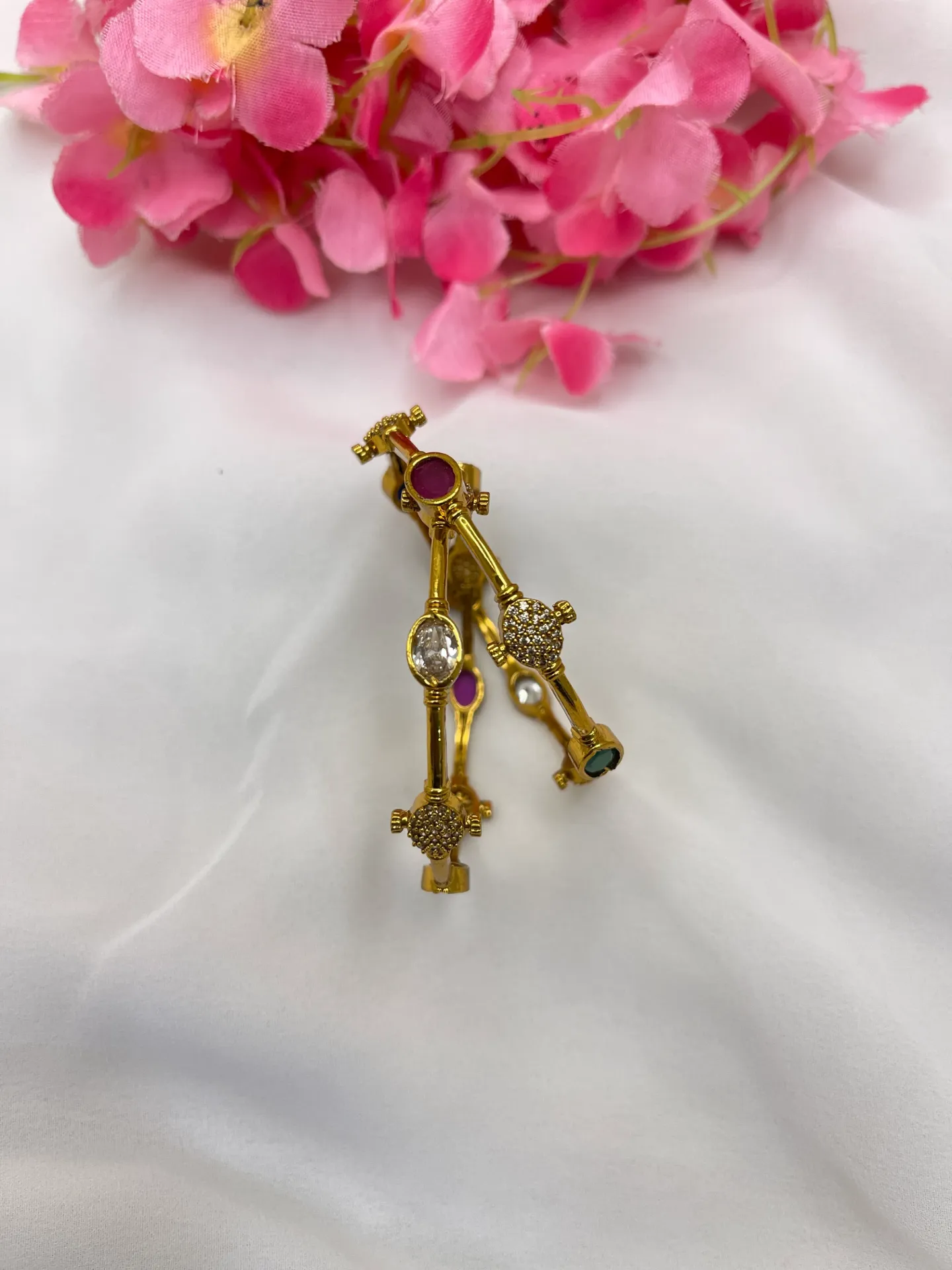 Multi Stone Anti Bangle-B251