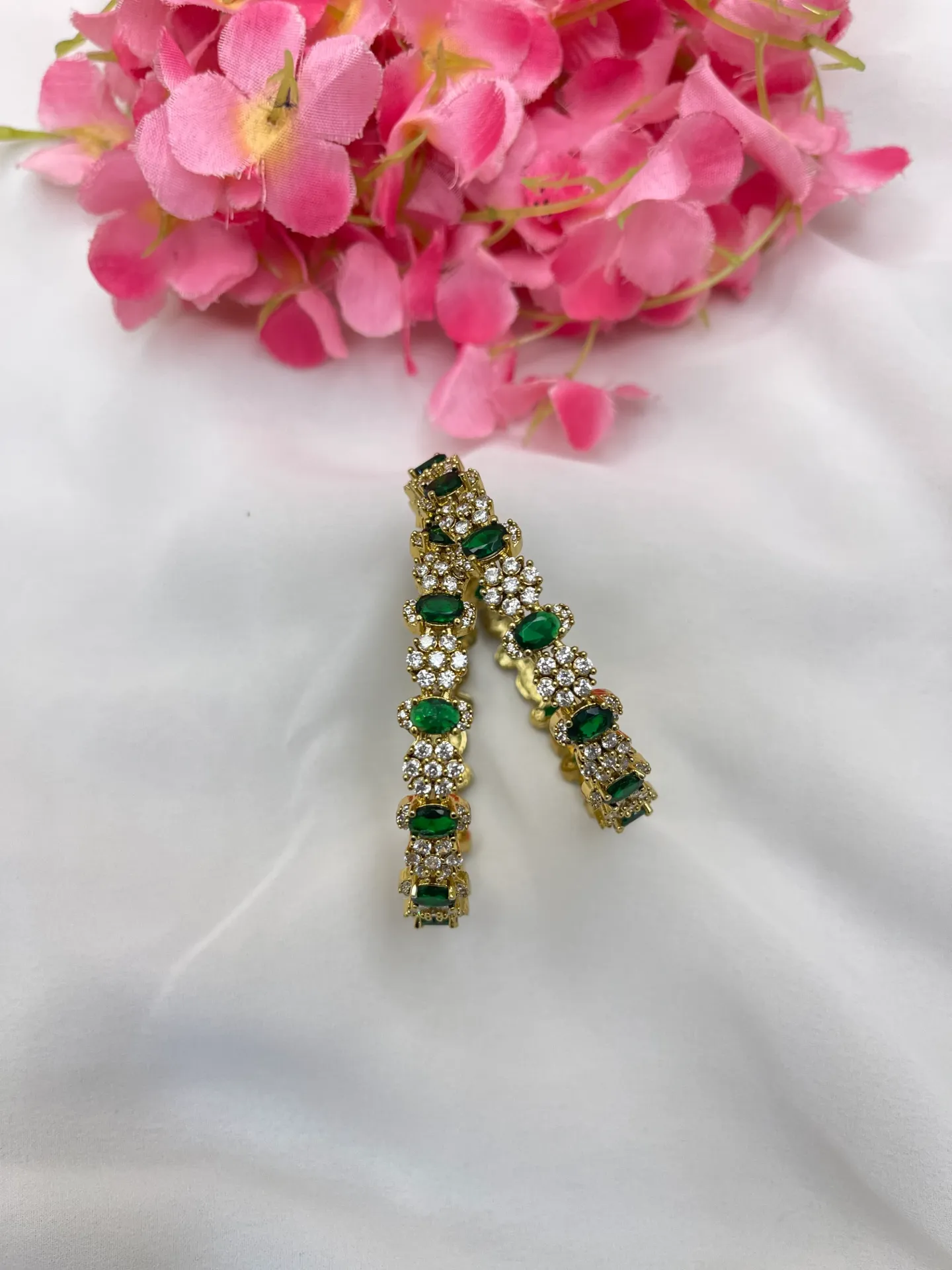 [B254 2.4] Green Stone Anti Bangle-B254 (2.4)