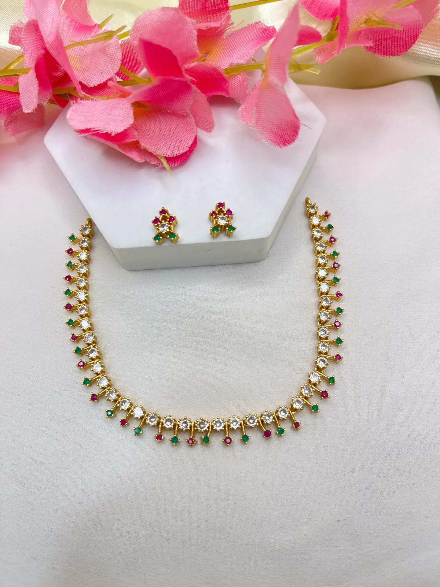 Gold Plated Multi Stone Bangles -N196