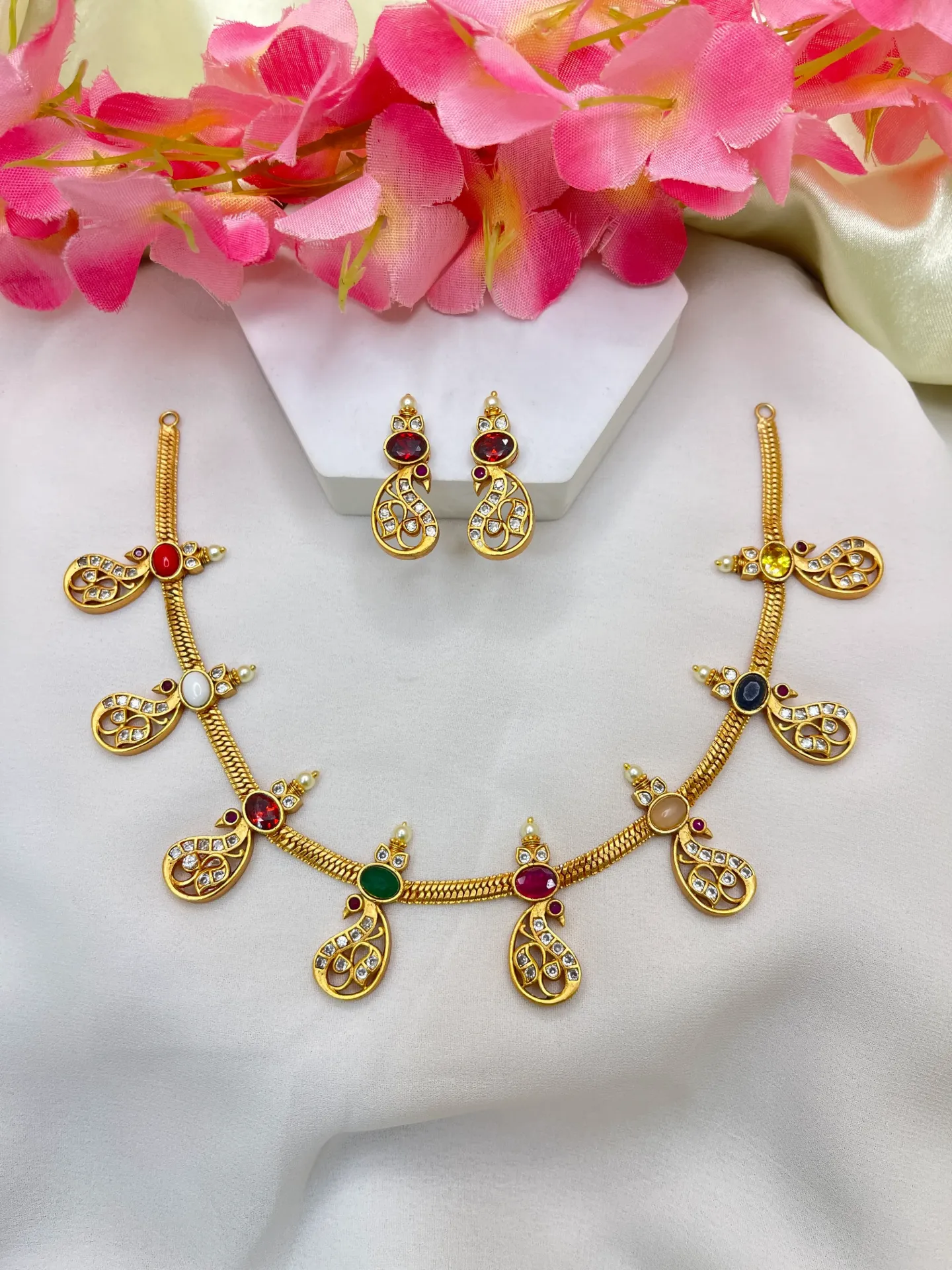 Peacock Design Necklace-N225