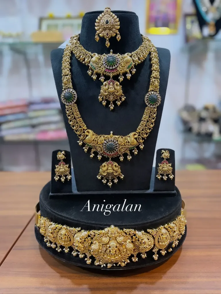 [BD Antique 77] Traditional Lakshmi Flora Bridal set