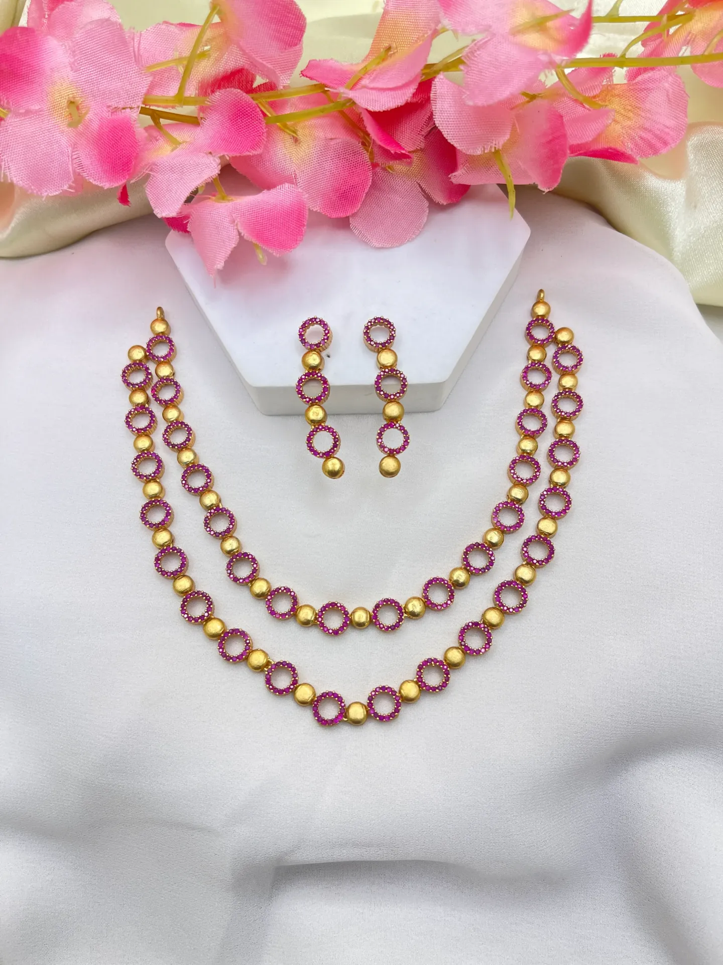 Ruby Double Layer Necklace-N267