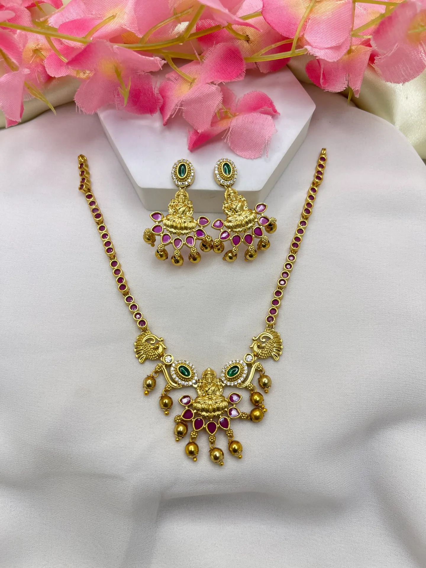 Lakshmi Ruby Stone Necklace -N287
