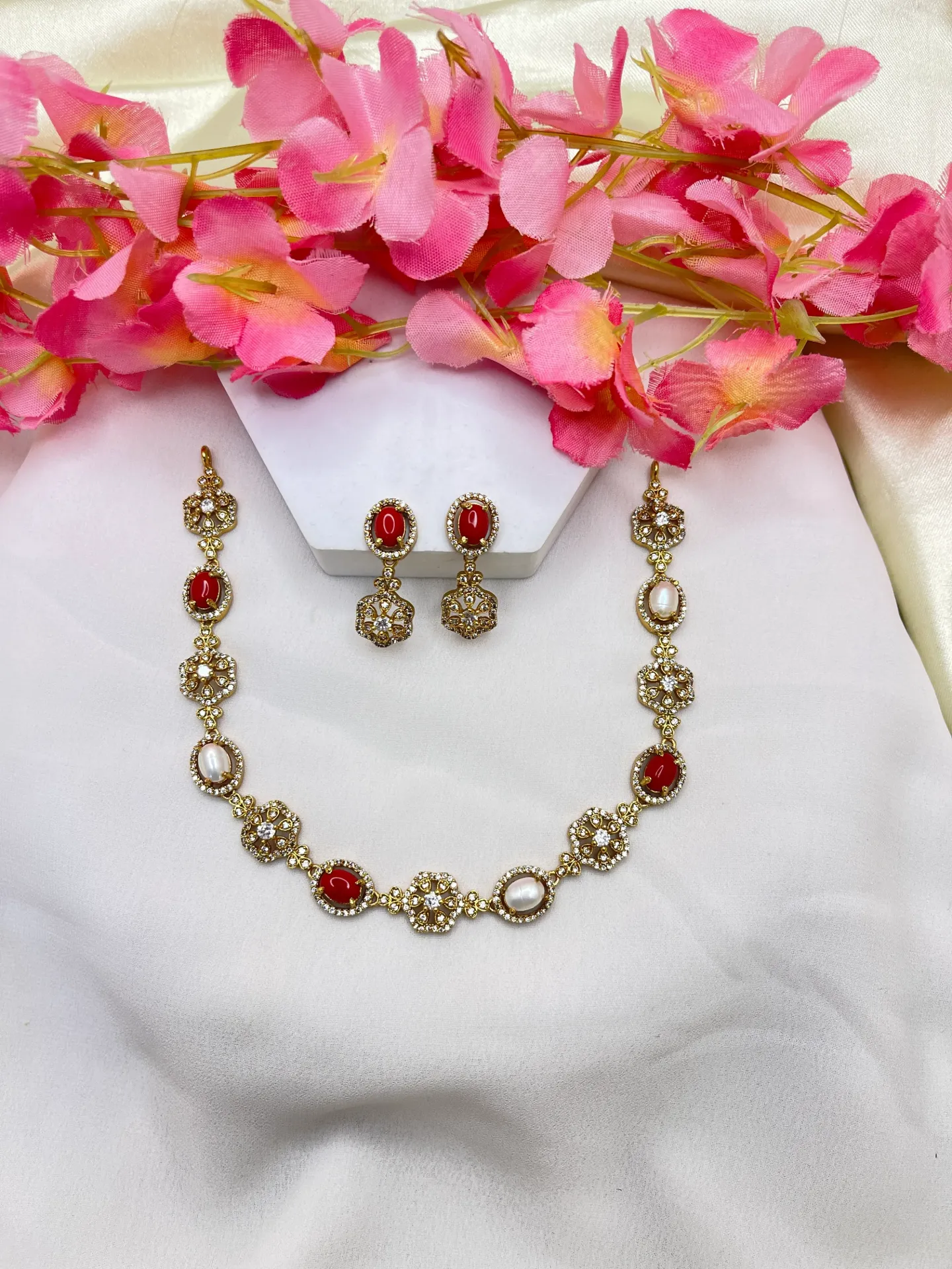 Ruby Pearl Elegance Set-N310