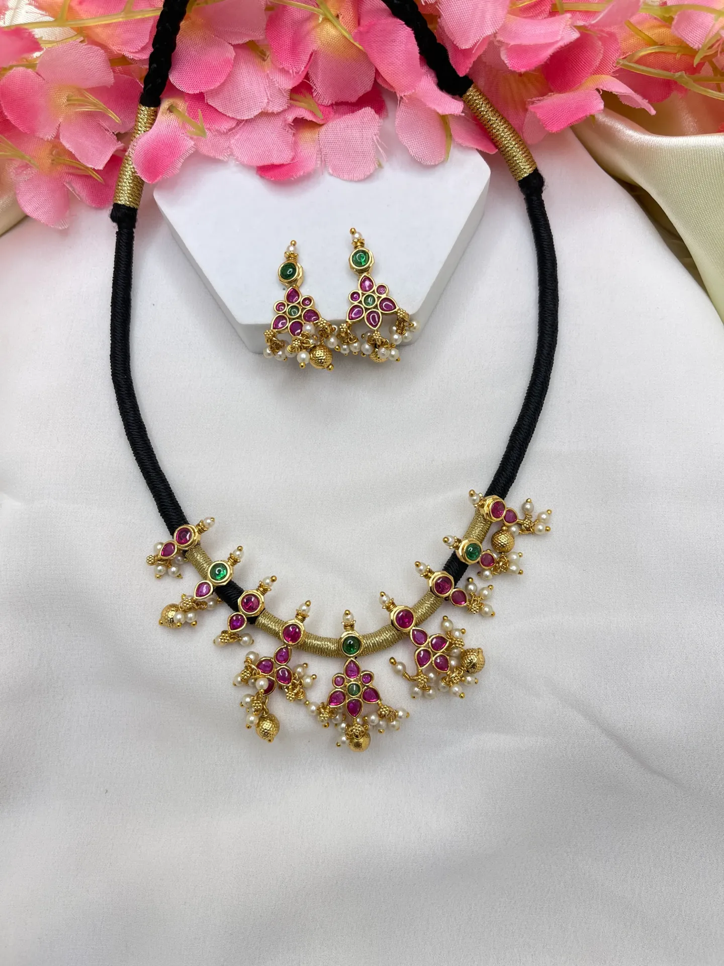 Ruby Pink Stone Necklace -N334