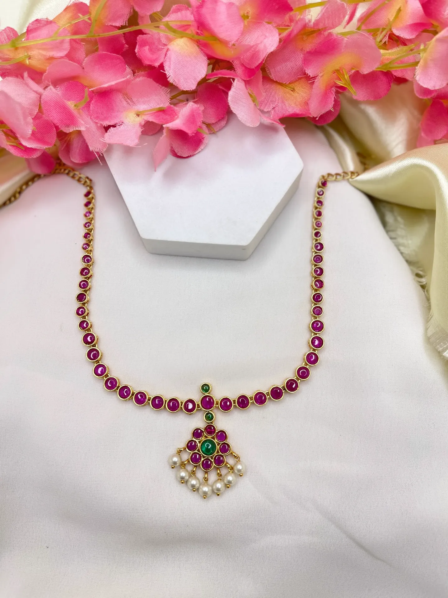 Ruby Stone Necklace -N339