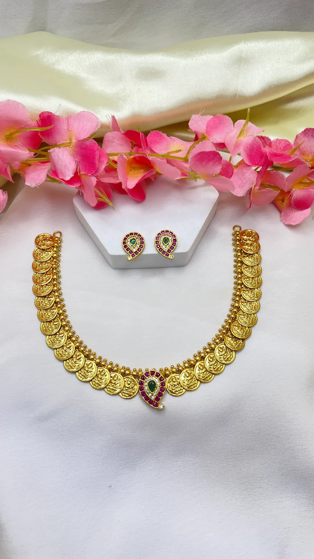 Kasu Design Necklace And Earrings -N346