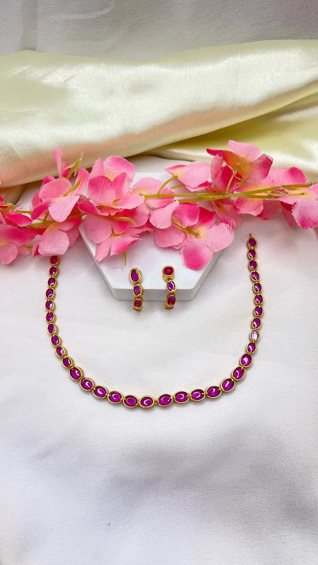 Ruby Stone Necklace -N369