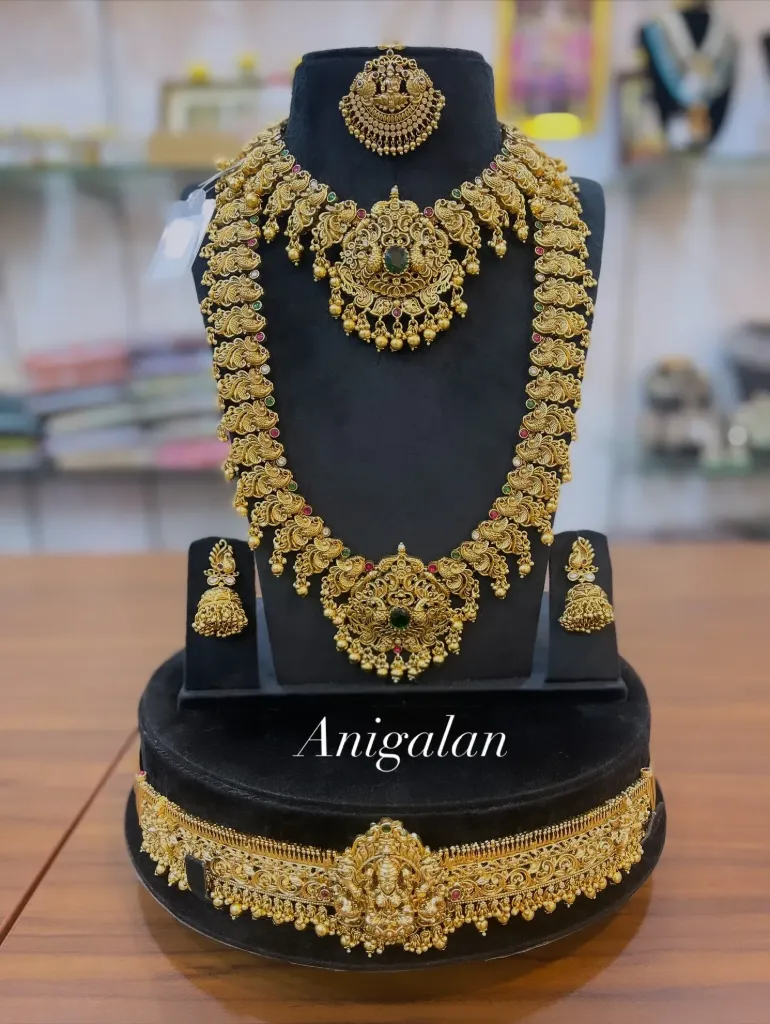 [BD Antique 92] Majestic Lakshmi Peacock Bridal Jewellery