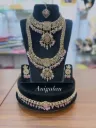 Rose Pink AD Zircon Grand Bridal Set -  ADBS003