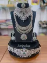 Semi Bridal Green Stone Choker And Haram Set -  ADBS009