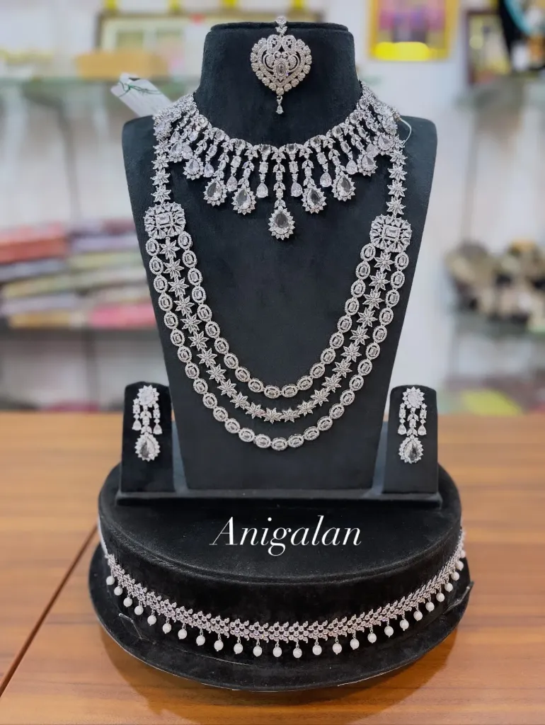 [ADBS017] Three Layer AD Stone Haram And Choker Set -  ADBS017