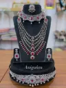 Luxury Pink Stone Jewellery Set-  ADBS035