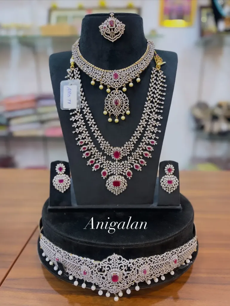 [ADBS037] Zirconia Touble Layer Bridal Set – Perfect sparkle for your special day -  ADBS037