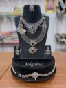 Grand  White And Emerald Blue Stone Jewellery Collection -  ADBS040