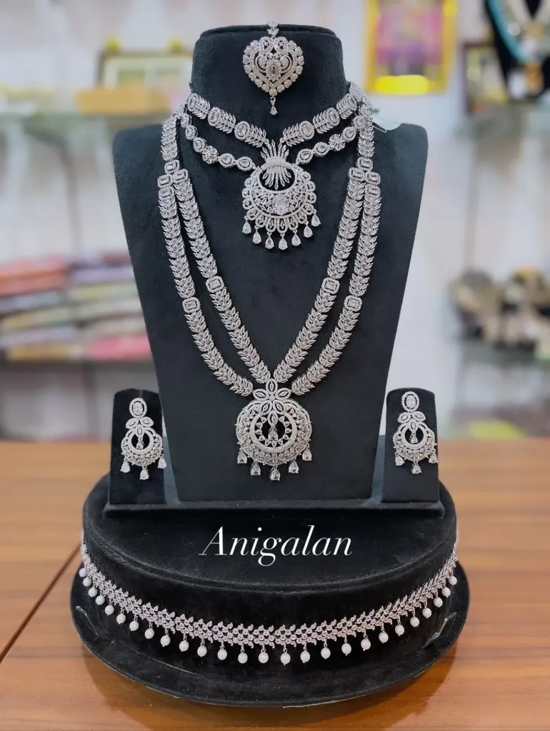 [ADBS045] Grand Double Layer White Stone Set -  ADBS045