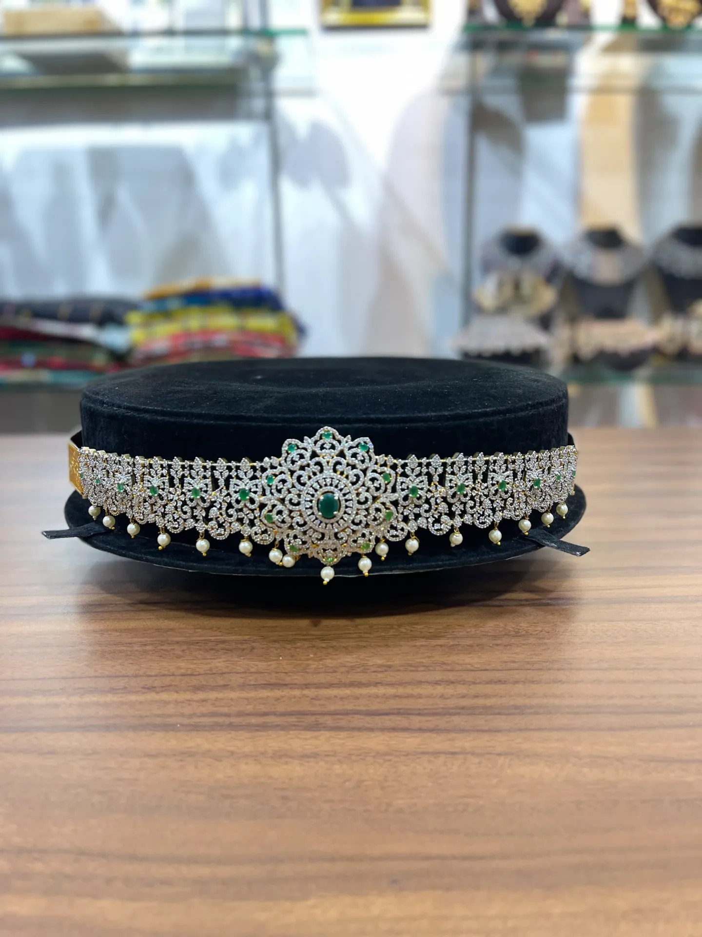 AD Floral With Green Stone Hipbelt -HB008